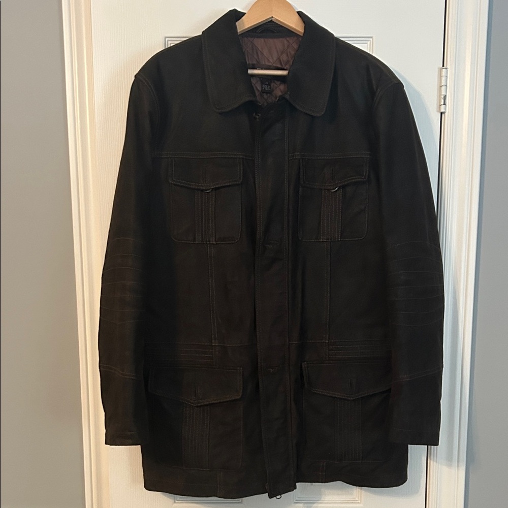 Danier Men's Dark Brown Leather Jacket. BEAUTIFUL!!